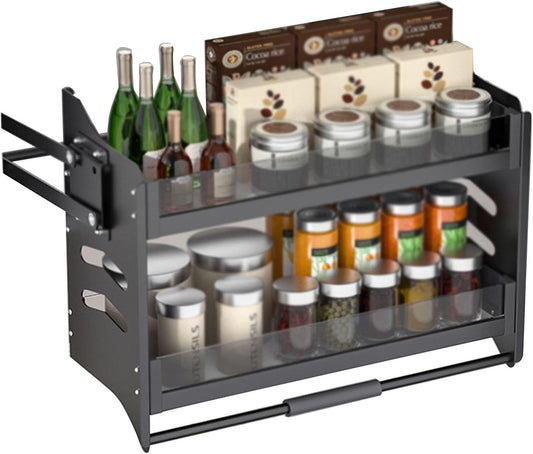 🏡 Pull-Down Kitchen Organizer 🍳 Space-Saving Storage ✨