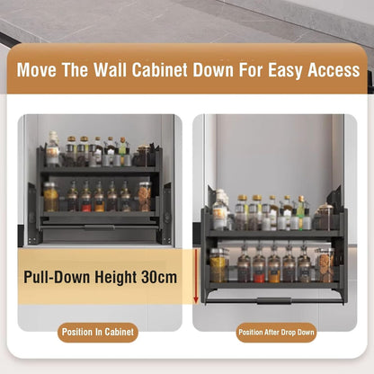 🏡 Pull-Down Kitchen Organizer 🍳 Space-Saving Storage ✨